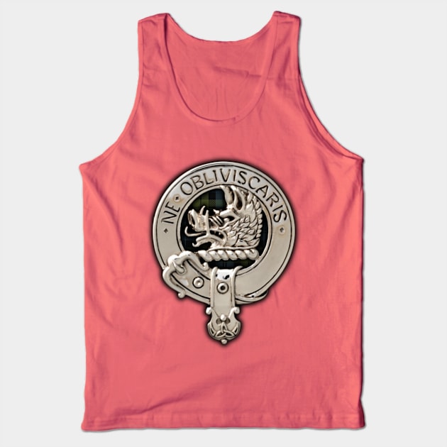 Clan Campbell Crest & Tartan Tank Top by Taylor'd Designs